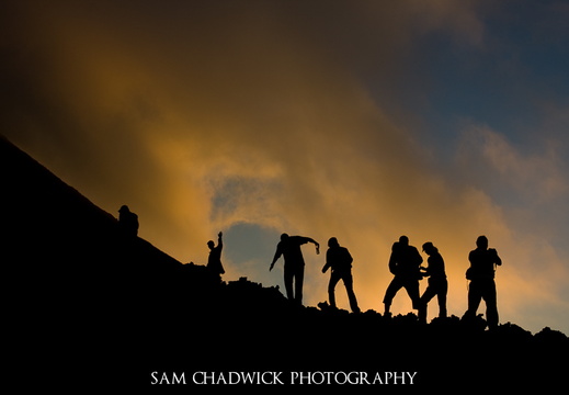 Silhouette of a team