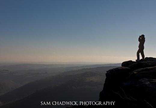Hiker looking out over Dartmoor