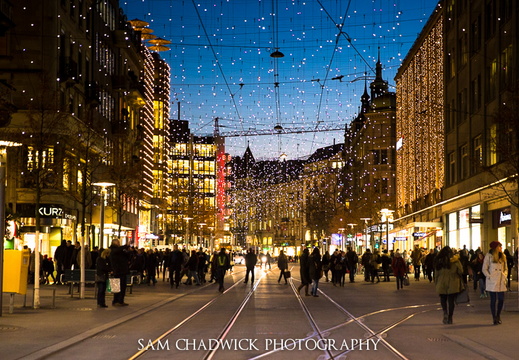 Bahnhofstrasse at Christmas